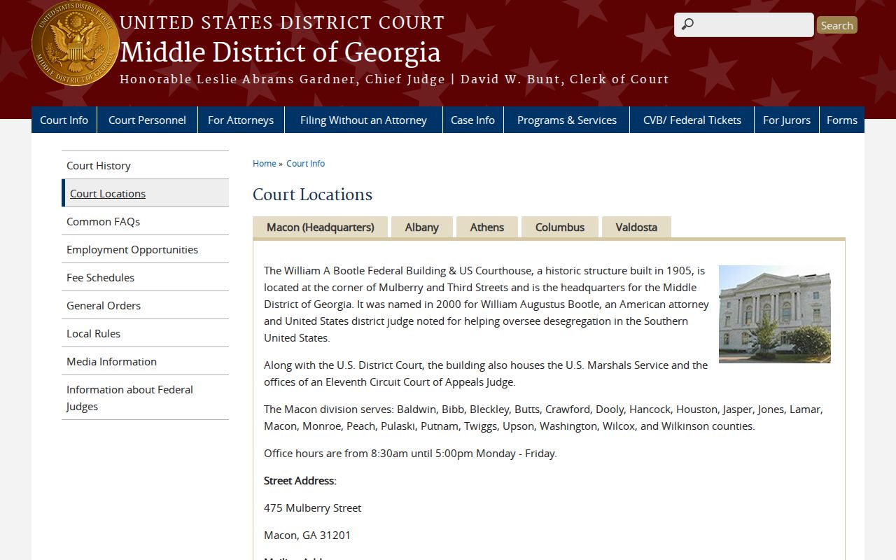 Macon County most wanted federal court jurisdiction reference